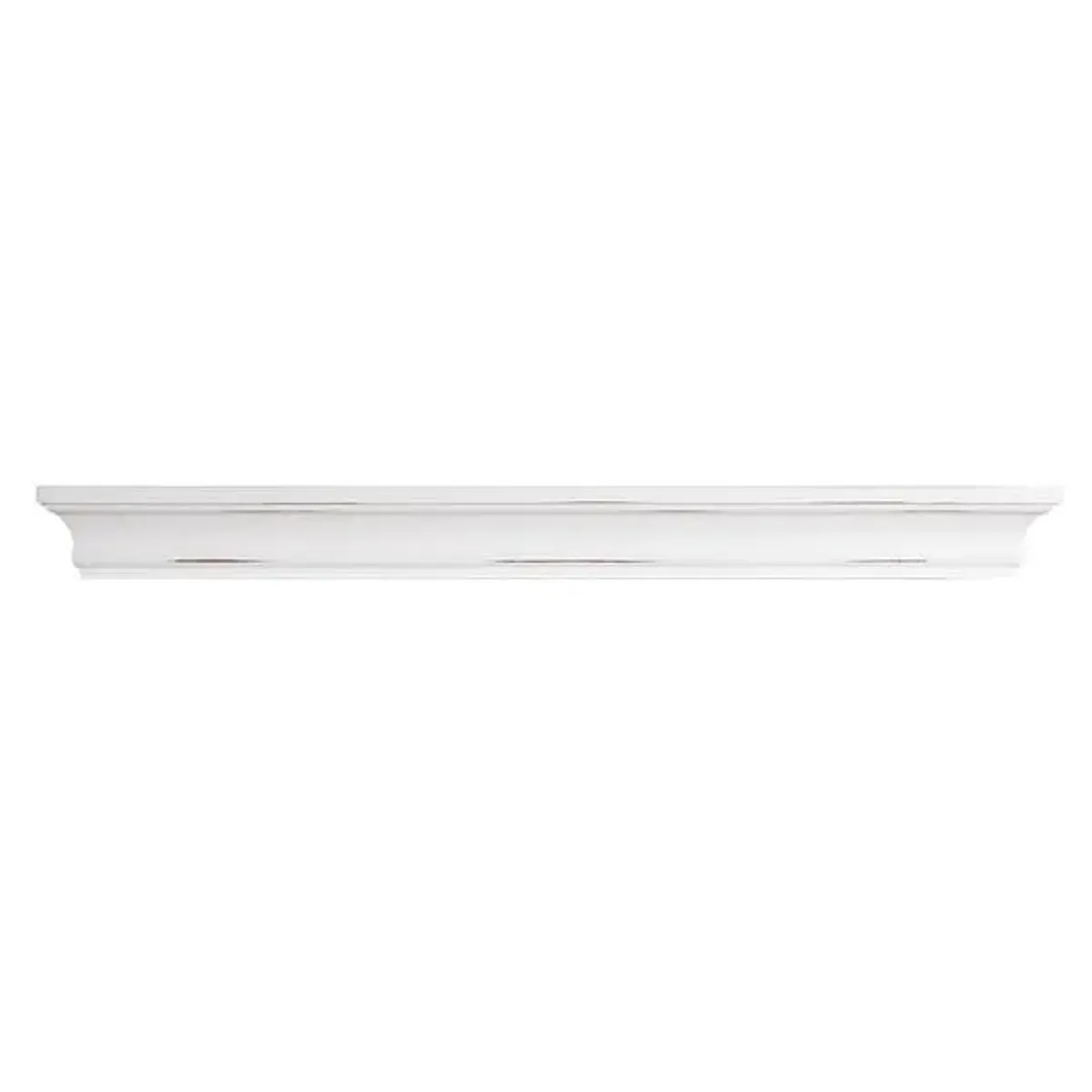 Kate Distressed White Wooden Wall Ledge, 24"