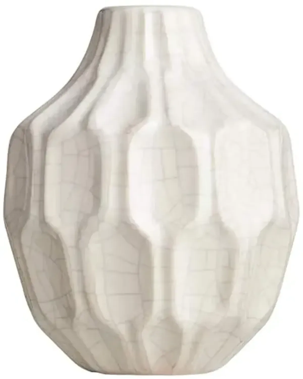 Katherine White Ceramic Vase, 6"