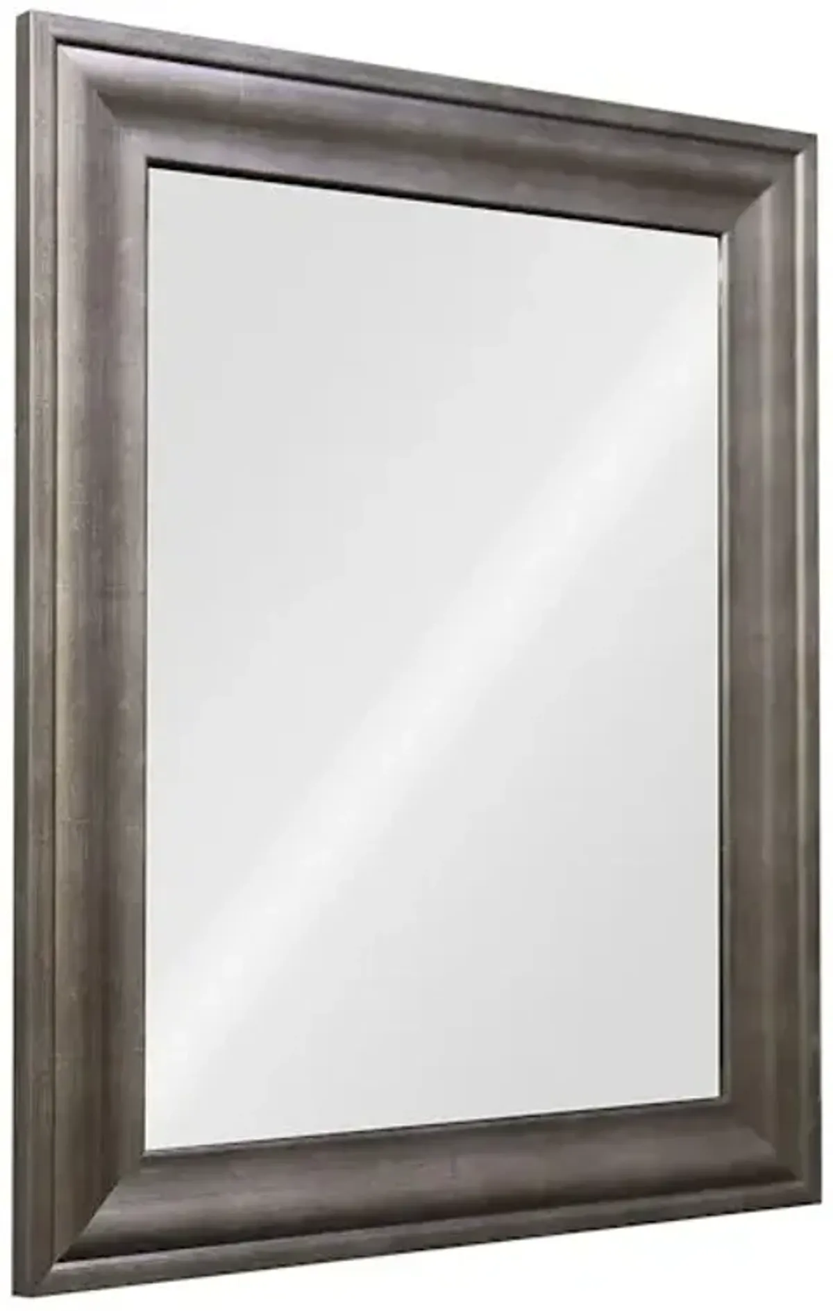 Antiqued Silver Barb Framed Rectangle Wall Mirror, 22x28