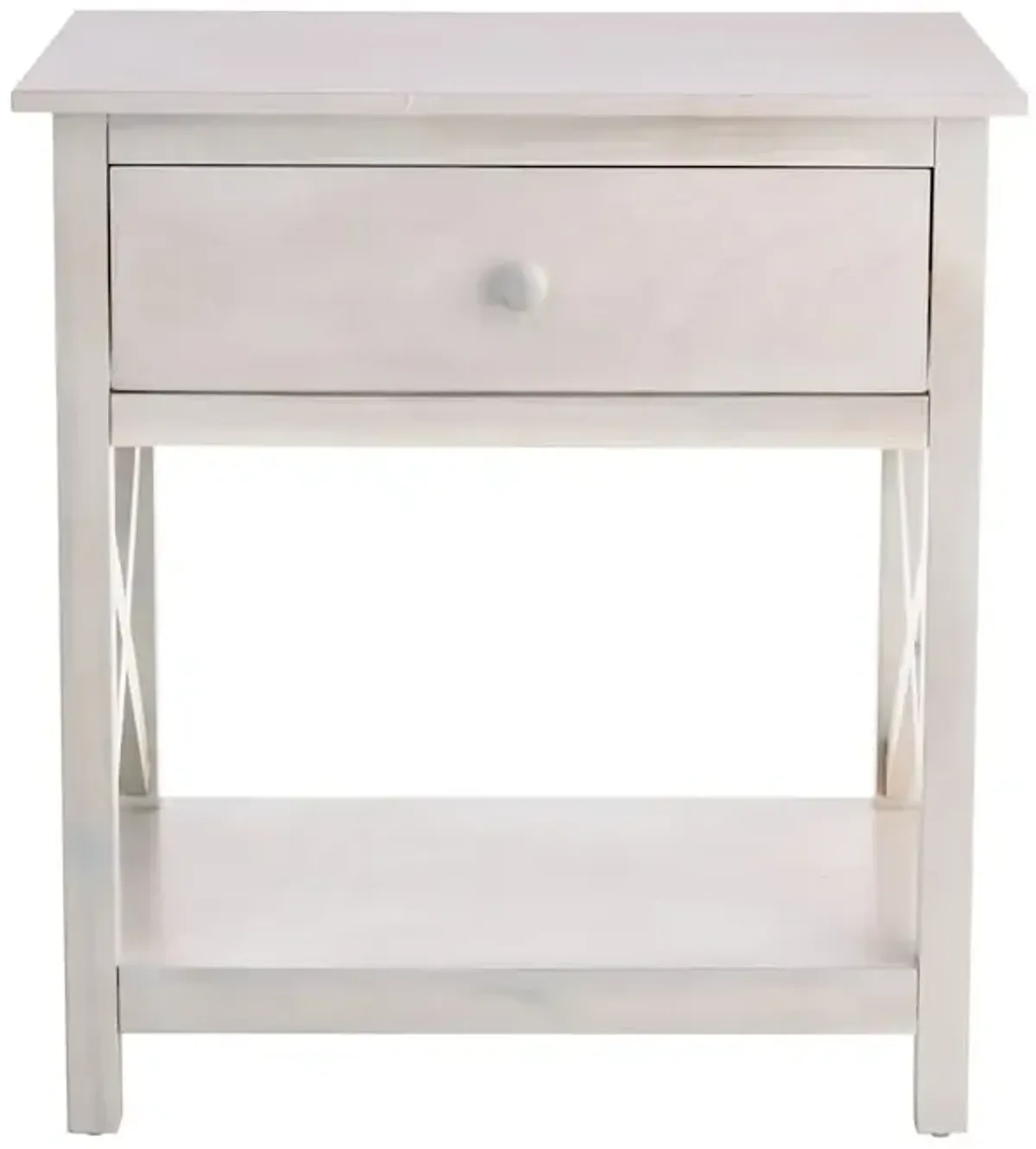 Xavier 1-Drawer Table, White