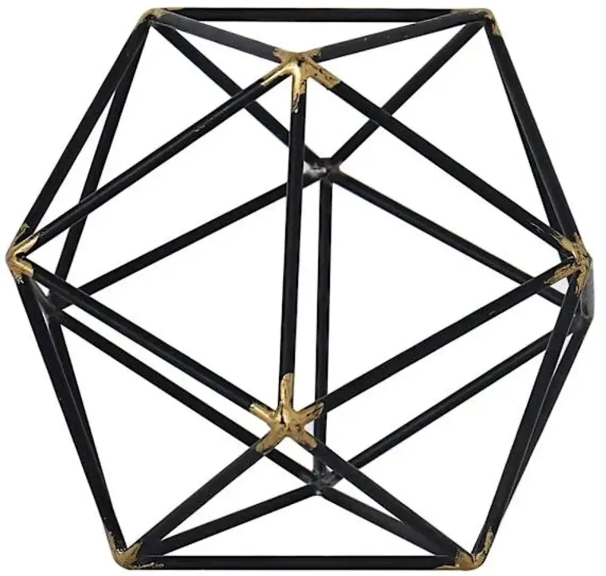 Black Metal Wire Figurine, 6"