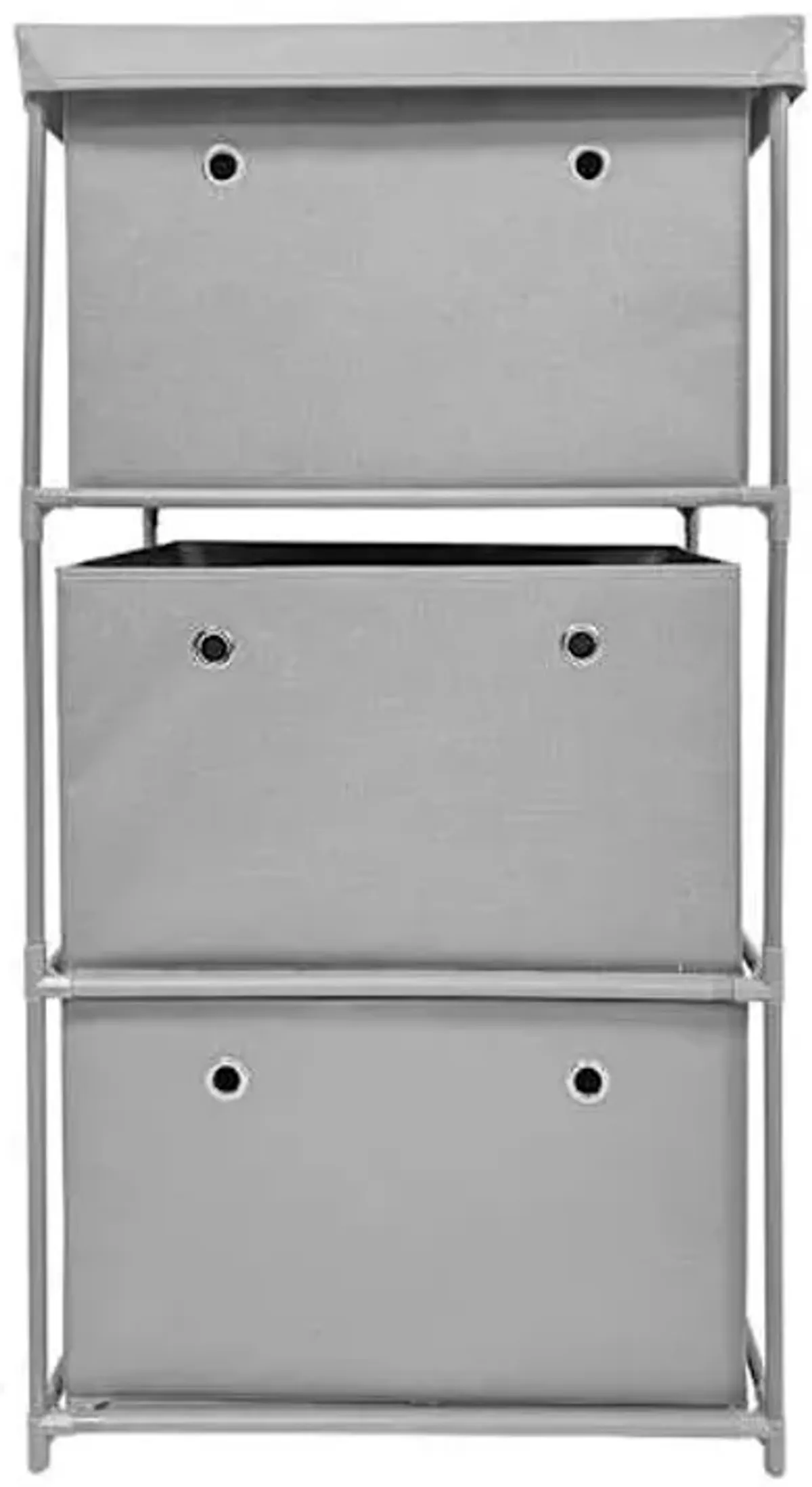 3-Drawer DIY Standing Organizer, Light Grey