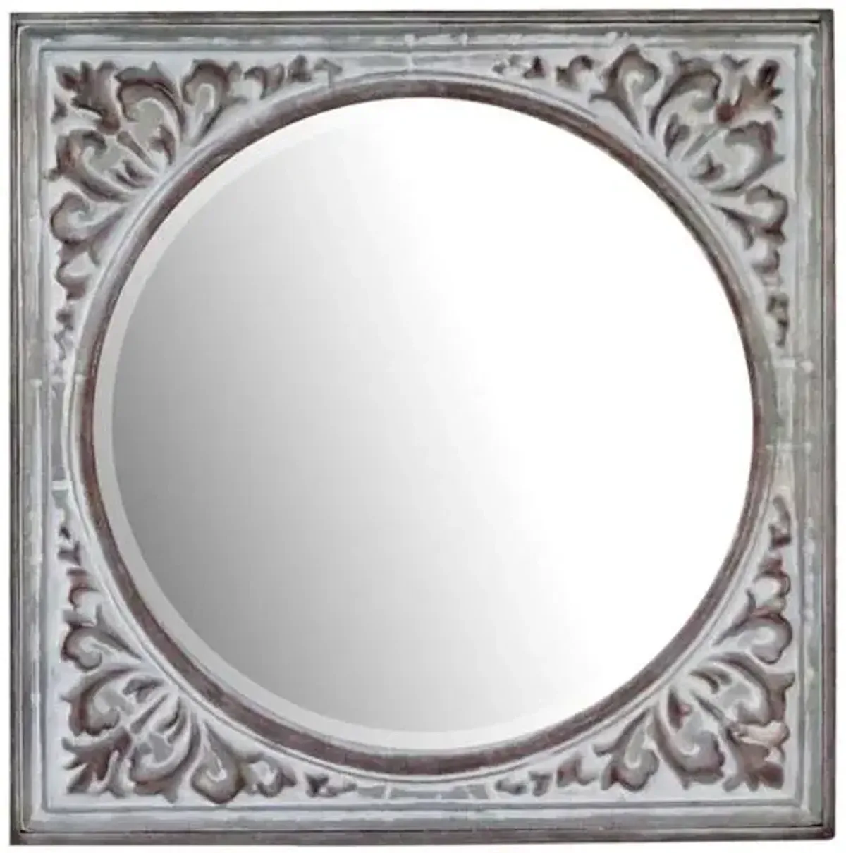 Square Medallion Wall Mirror, 20"