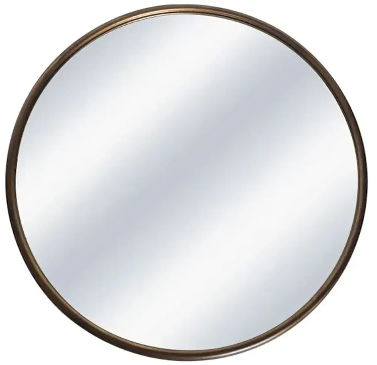 Gold Metal Round Wall Mirror, 22"