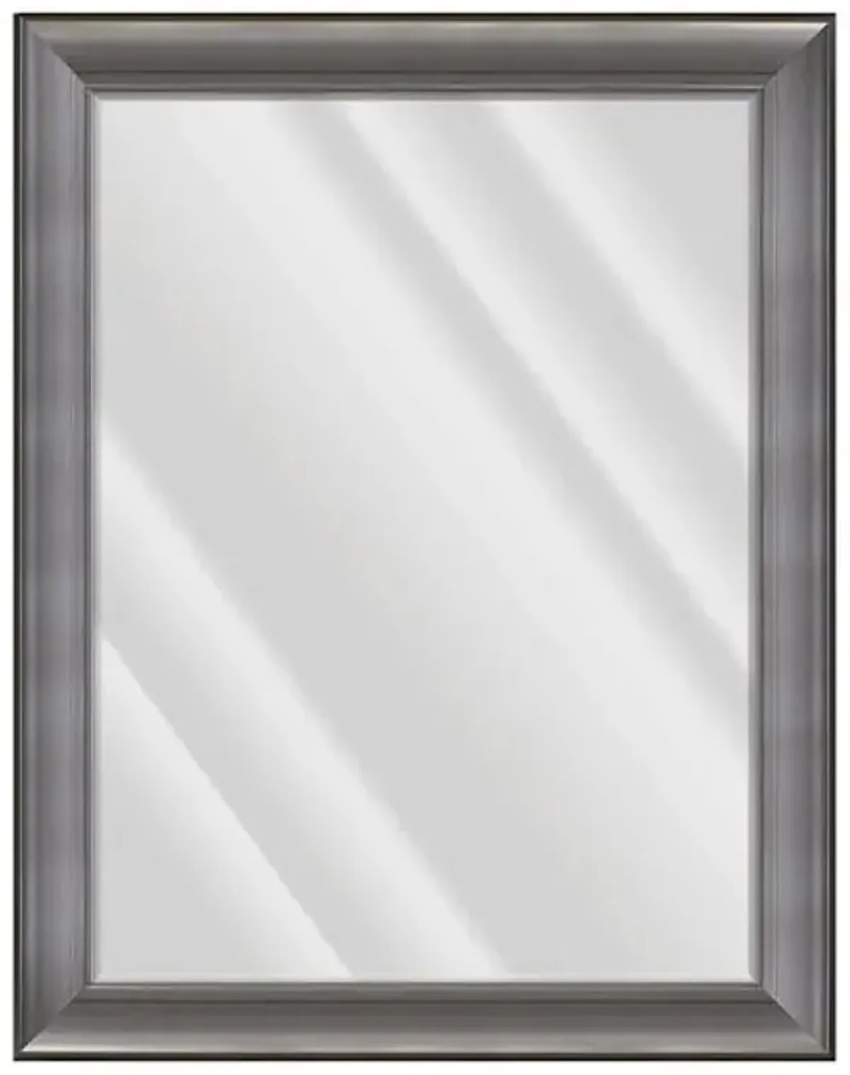 Gina Gunmetal Rectangle Wall Mirror, 37x47
