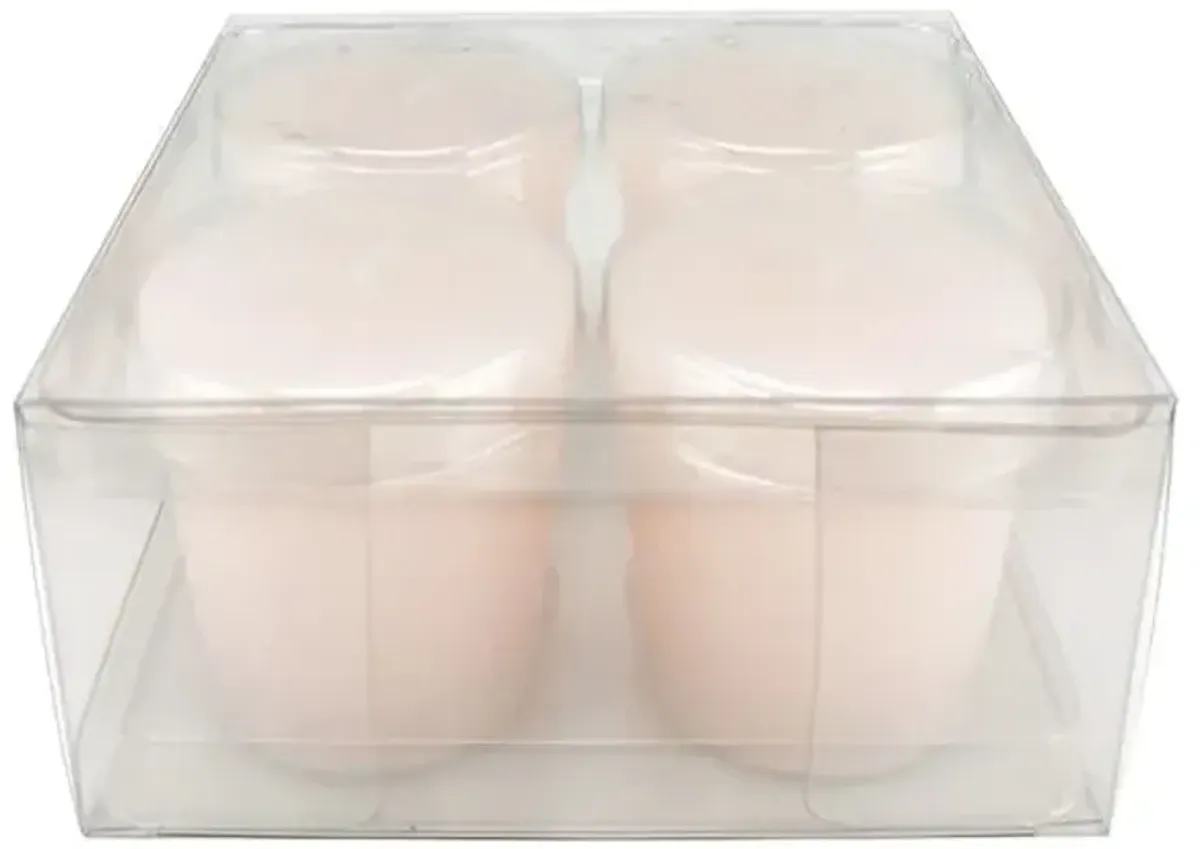 4-Pack Pink Unscented Votive Candles