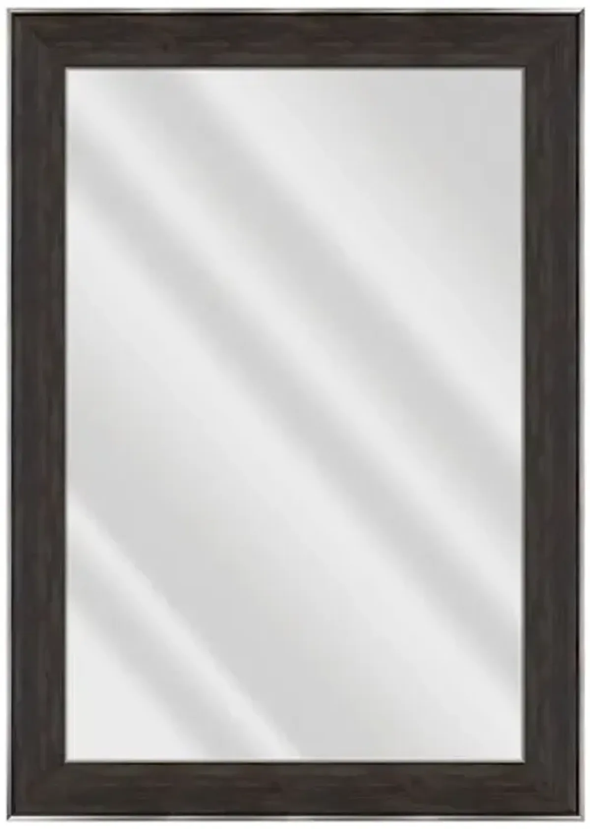Janet Black & Brown Rectangle Wall Mirror, 31x43