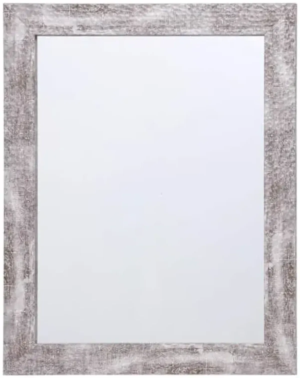 Hammered Silver Framed Rectangle Wall Mirror, 22x28