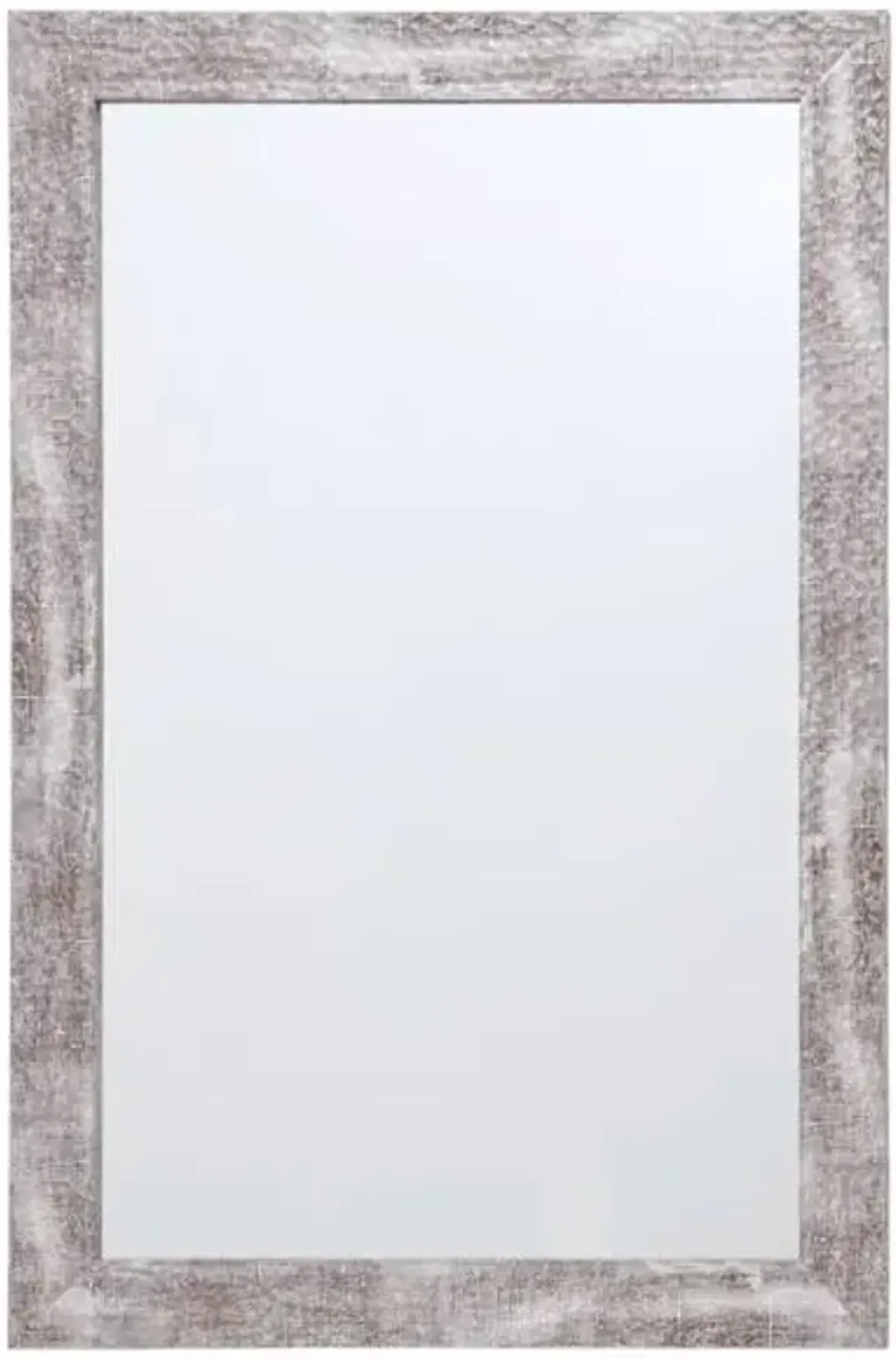 Hammered Silver Framed Rectangle Wall Mirror, 24x36