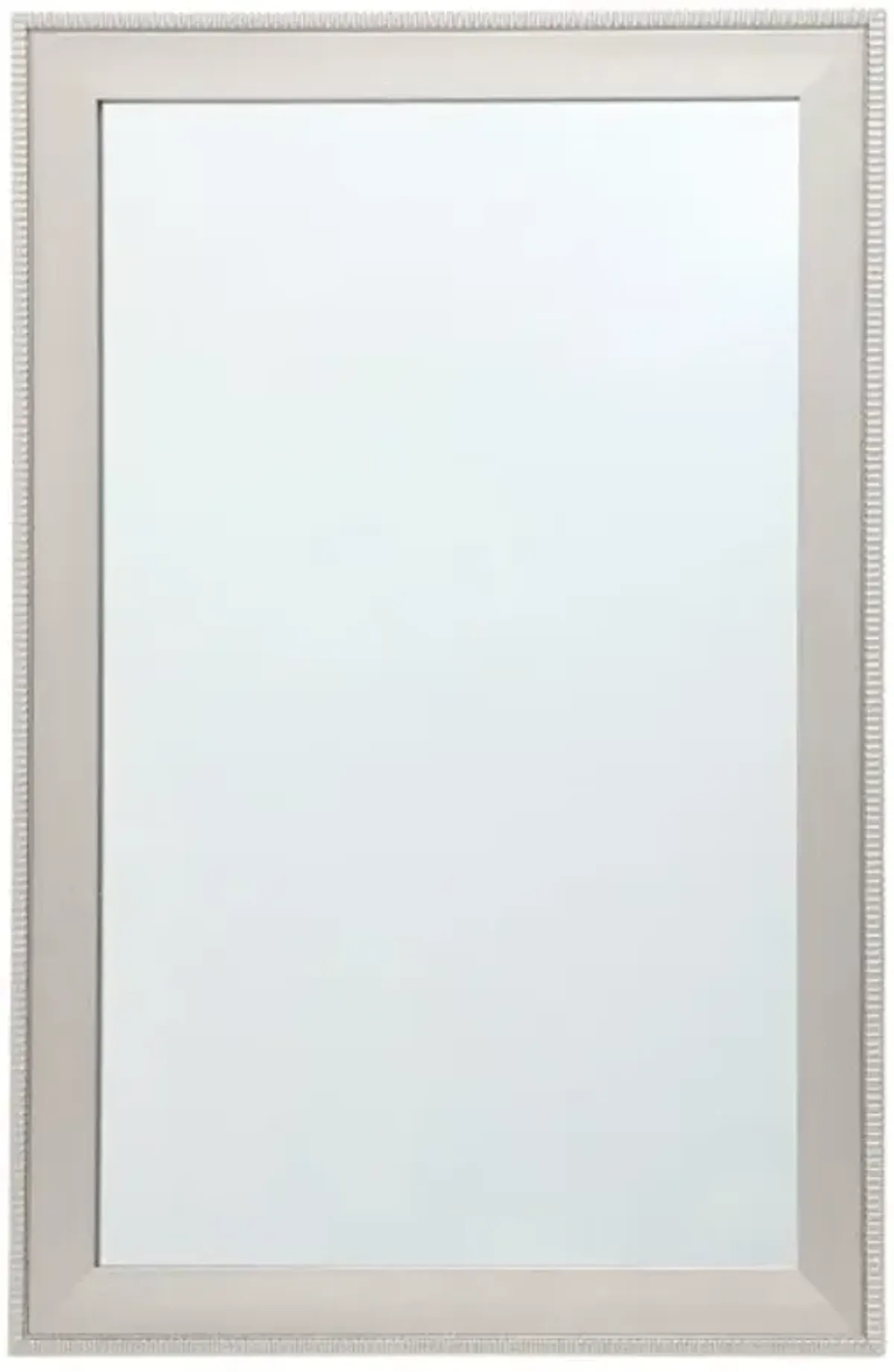 Grey Striped Trim Framed Rectangle Wall Mirror, 24x36