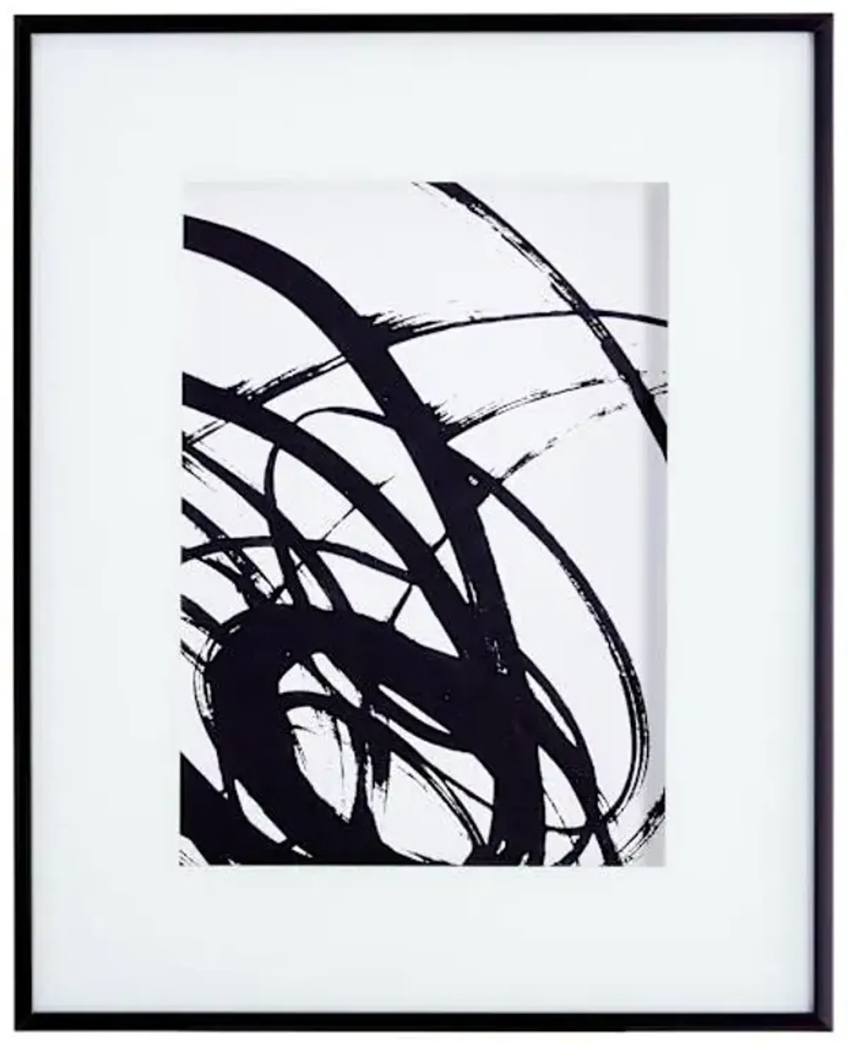 Crosby St. Glass Framed Line Meets Curves Wall Art, 16x20