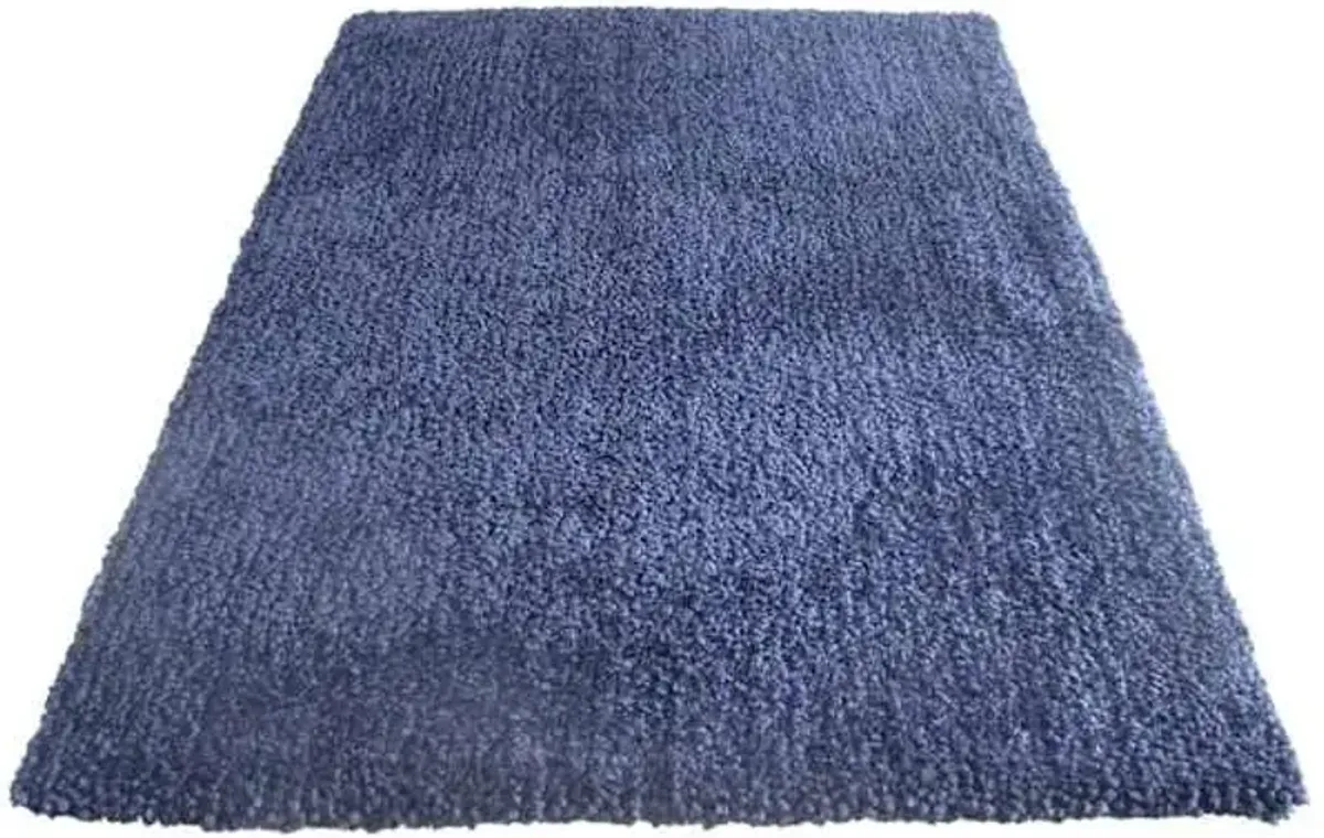 (C148) Yeti Blue Shag Area Rug, 7x10