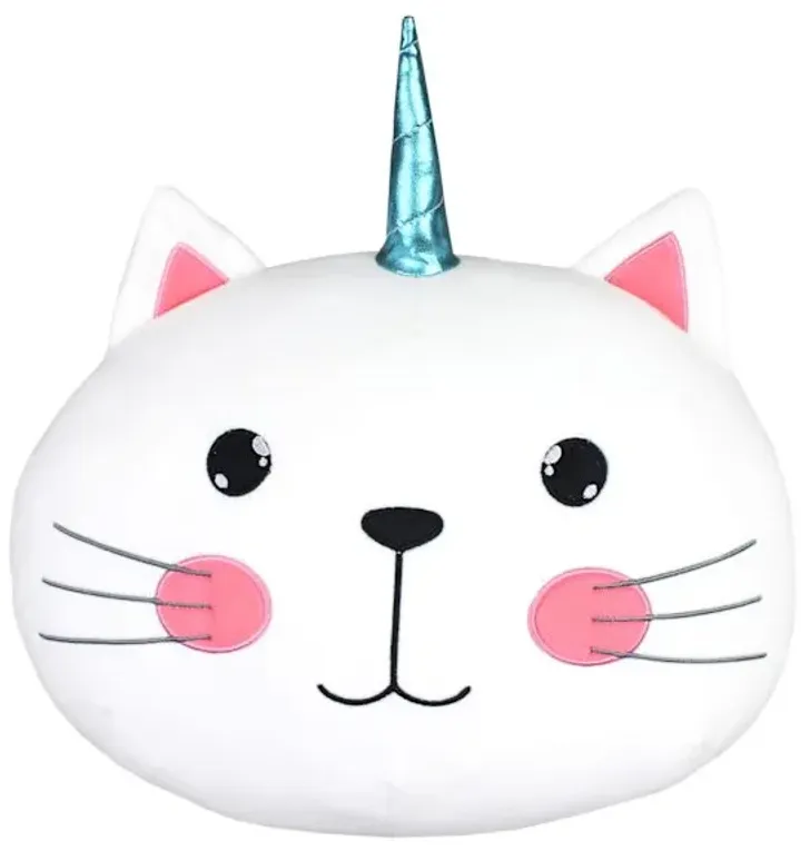 Tiny Dreamers Caticorn Plush Shaped Throw Pillow, 14"