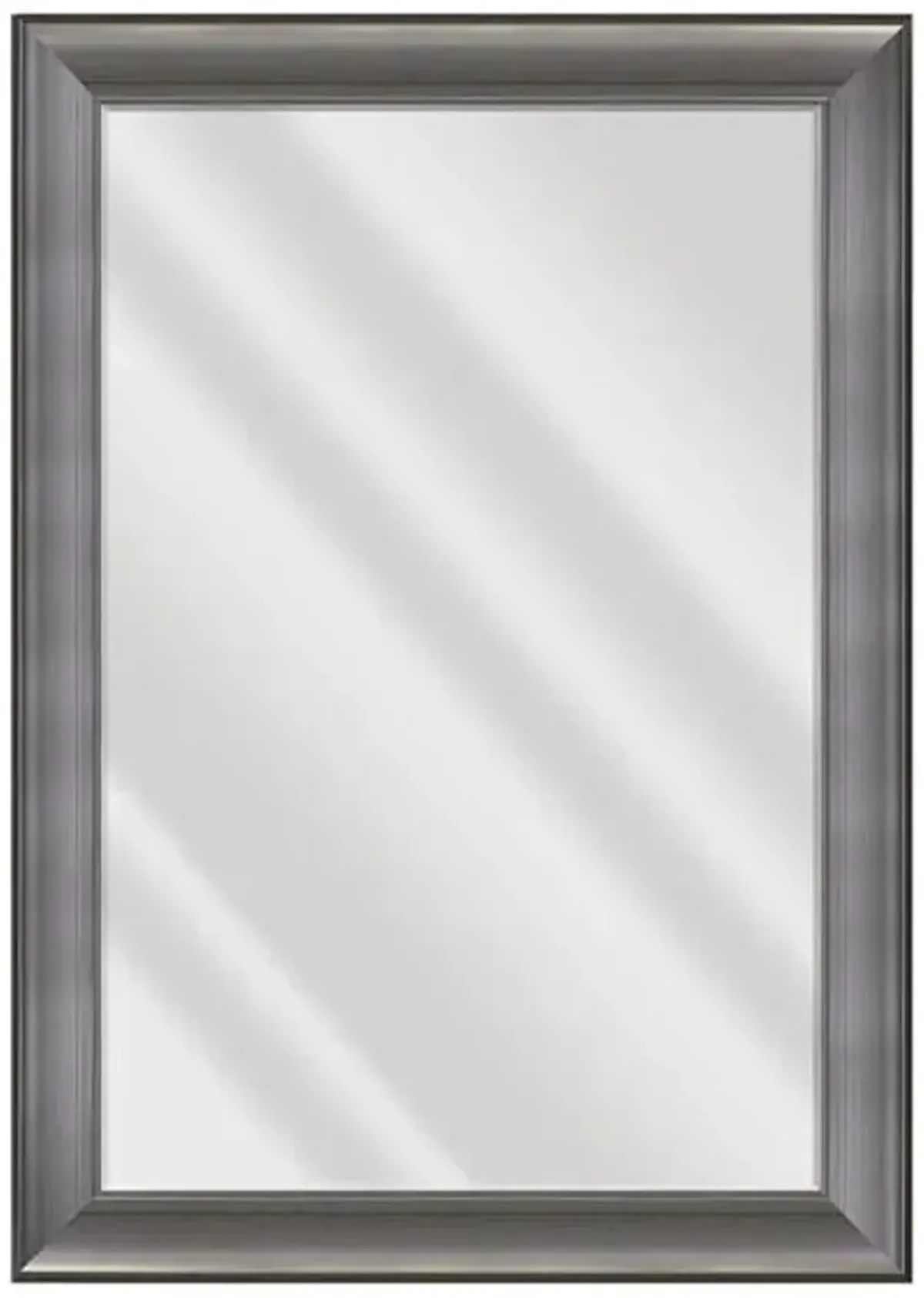 Gina Gunmetal Rectangle Wall Mirror, 31x43