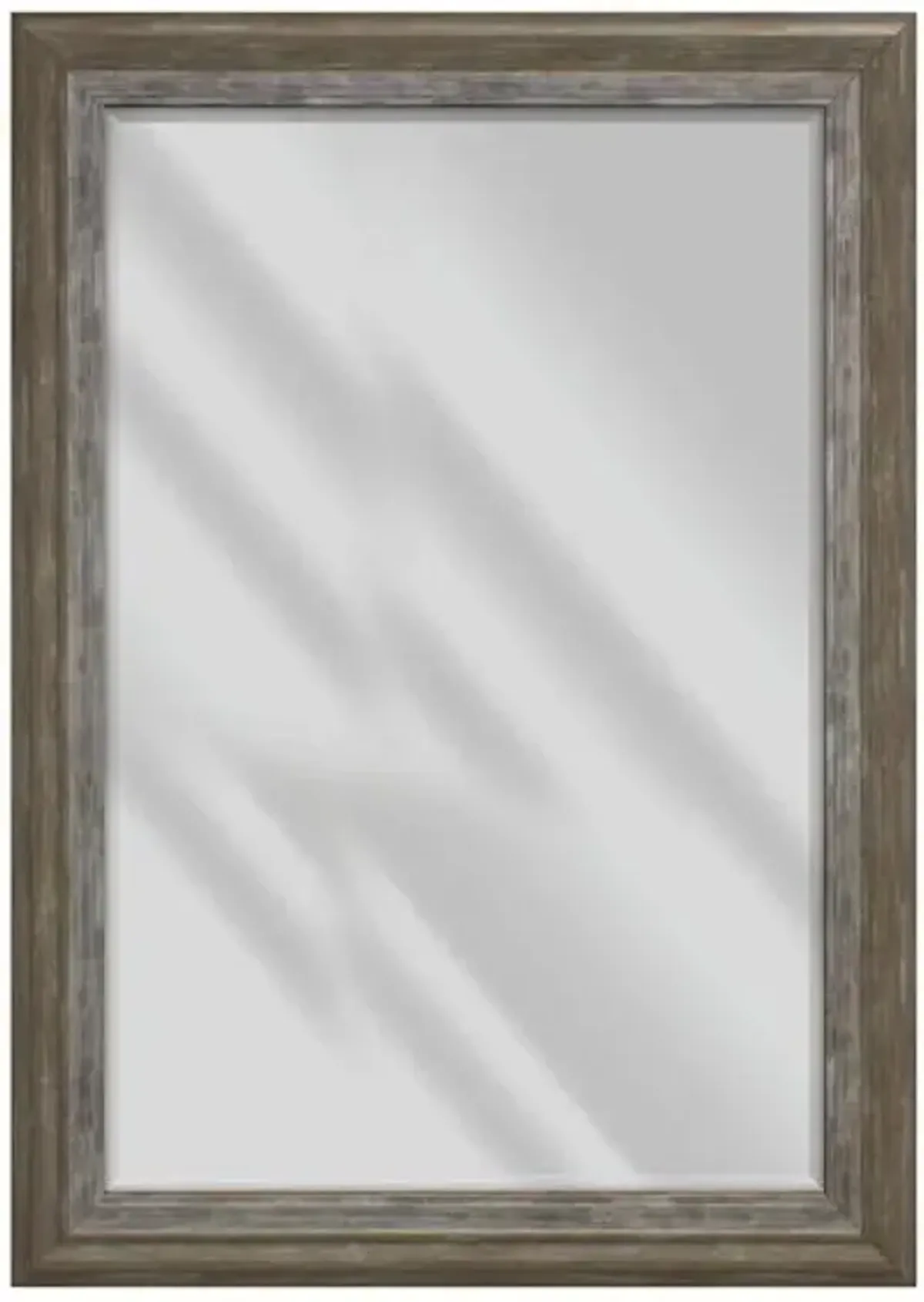 Janice Grey & White Rectangle Wall Mirror, 31x43