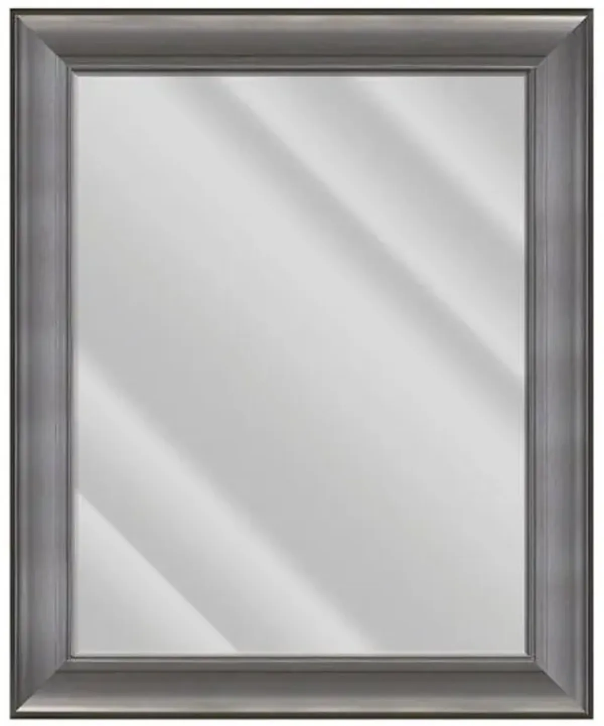 Gina Gunmetal Rectangle Wall Mirror, 29x35