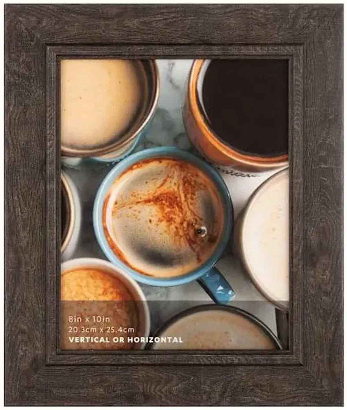 Black Barn Wood Flat Profile with Inner Line Wall Frame, 8X10