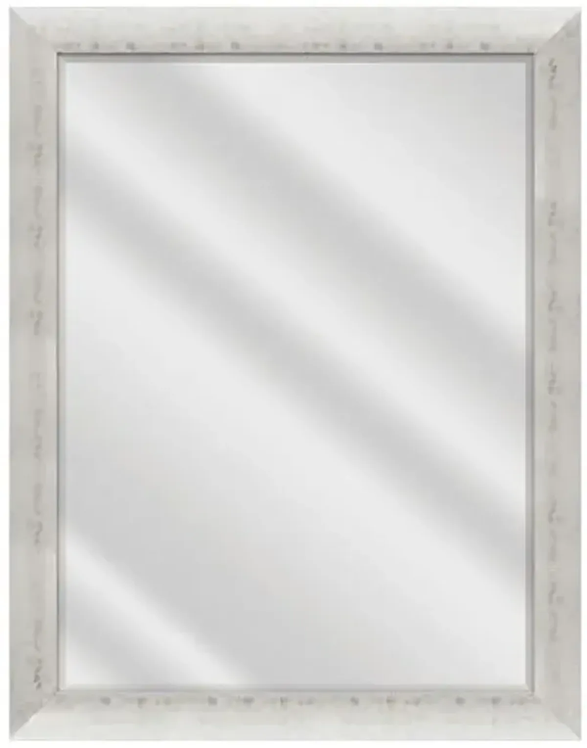 Olivia White & Silver Rectangle Wall Mirror, 43x55