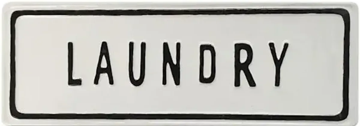 Metal Laundry Word Wall Art, 14x5