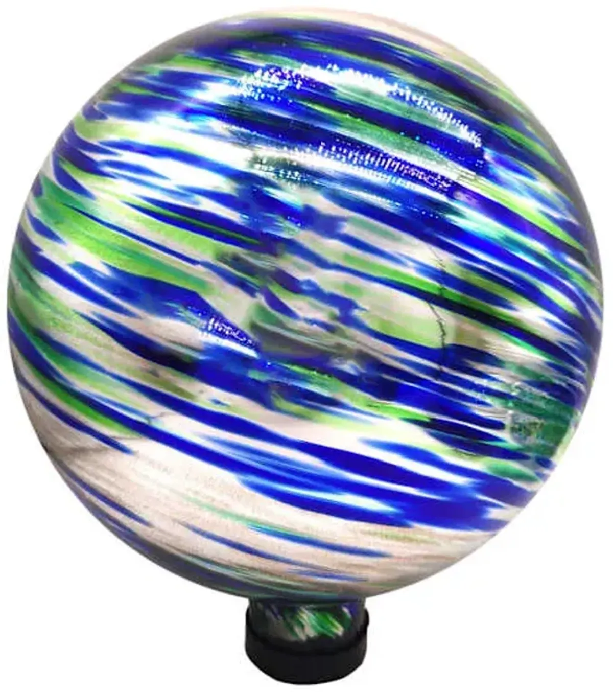 Mirrored Blue & Green Garden Gazing Ball, 10"