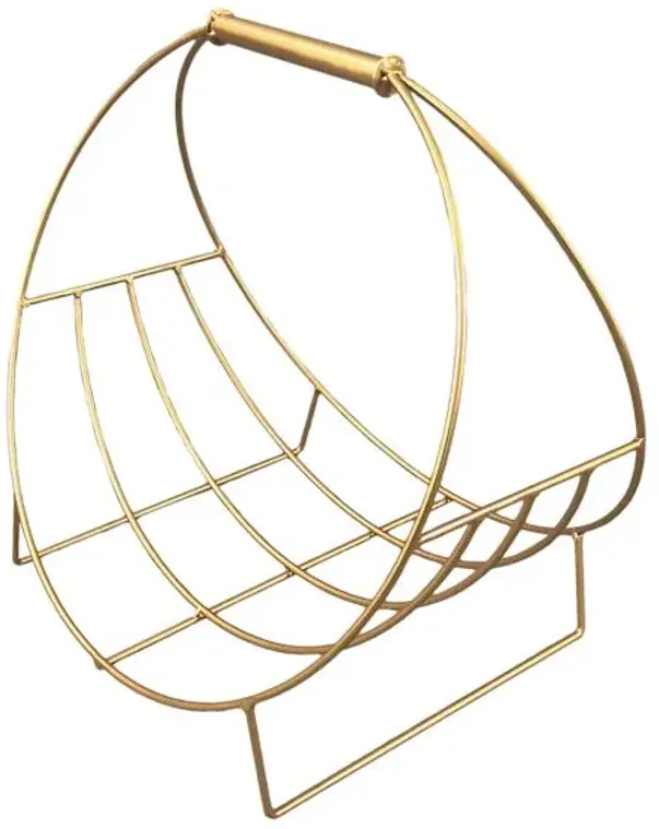 Gold Metal Log Holder