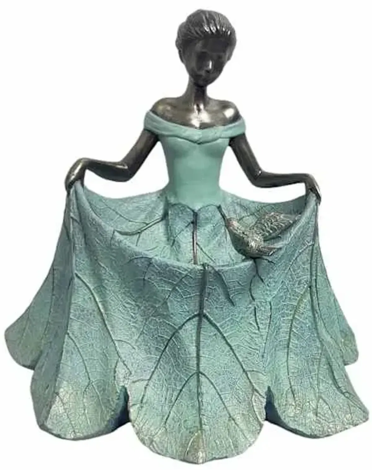 Girl in Green Dress Bird Feeder, 13.2"