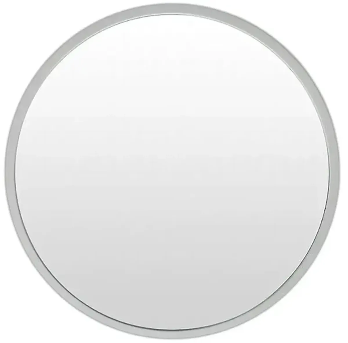 Framed Metallic Thin Round Wall Mirror, 15"