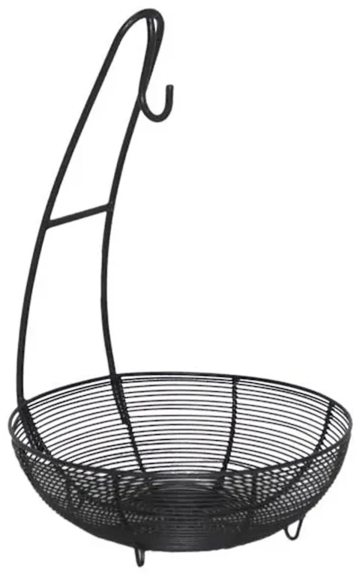 Iron Wire Weave Fruit Basket with Banana Holder