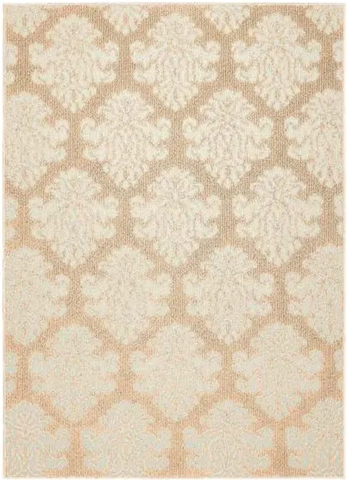 Botanical Tan & Ivory Indoor & Outdoor Area Rug, 4x6