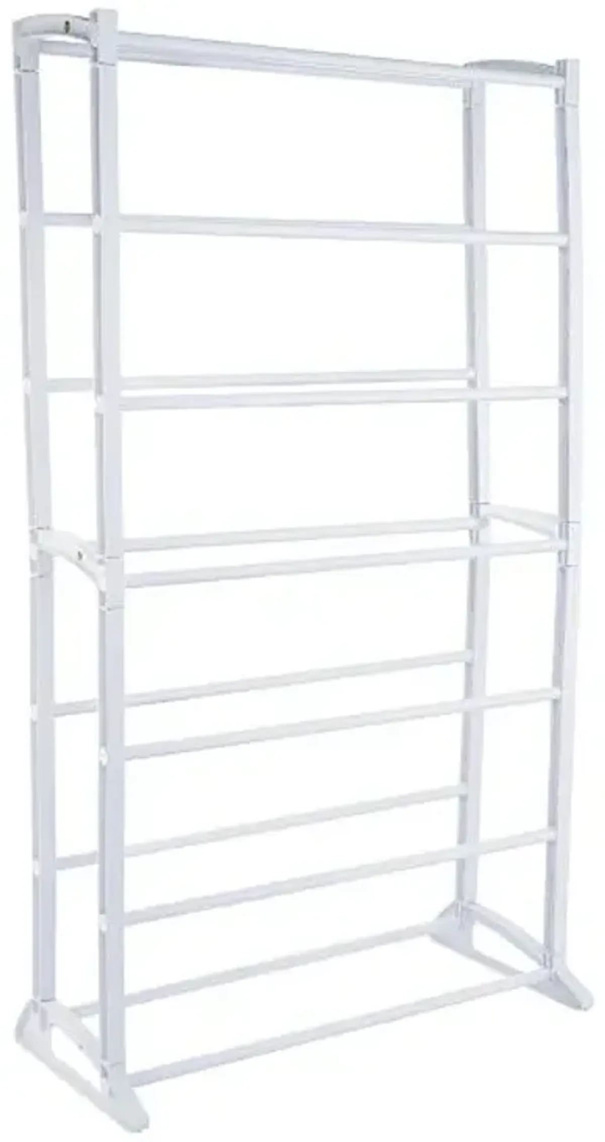 21-Pair Standing Shoe Rack, White