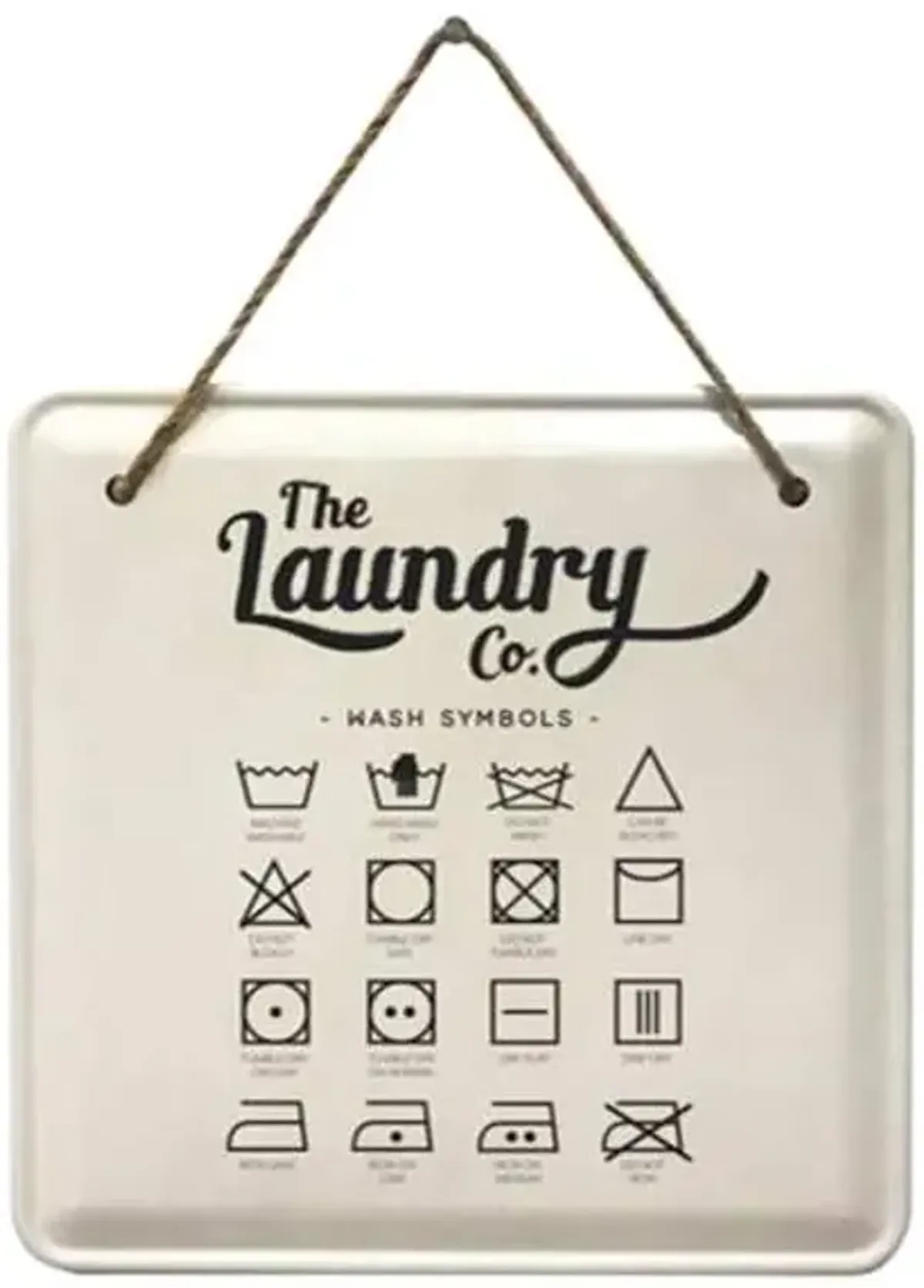 The Laundry Co. Icons Metal Hanging Wall Sign, 8"