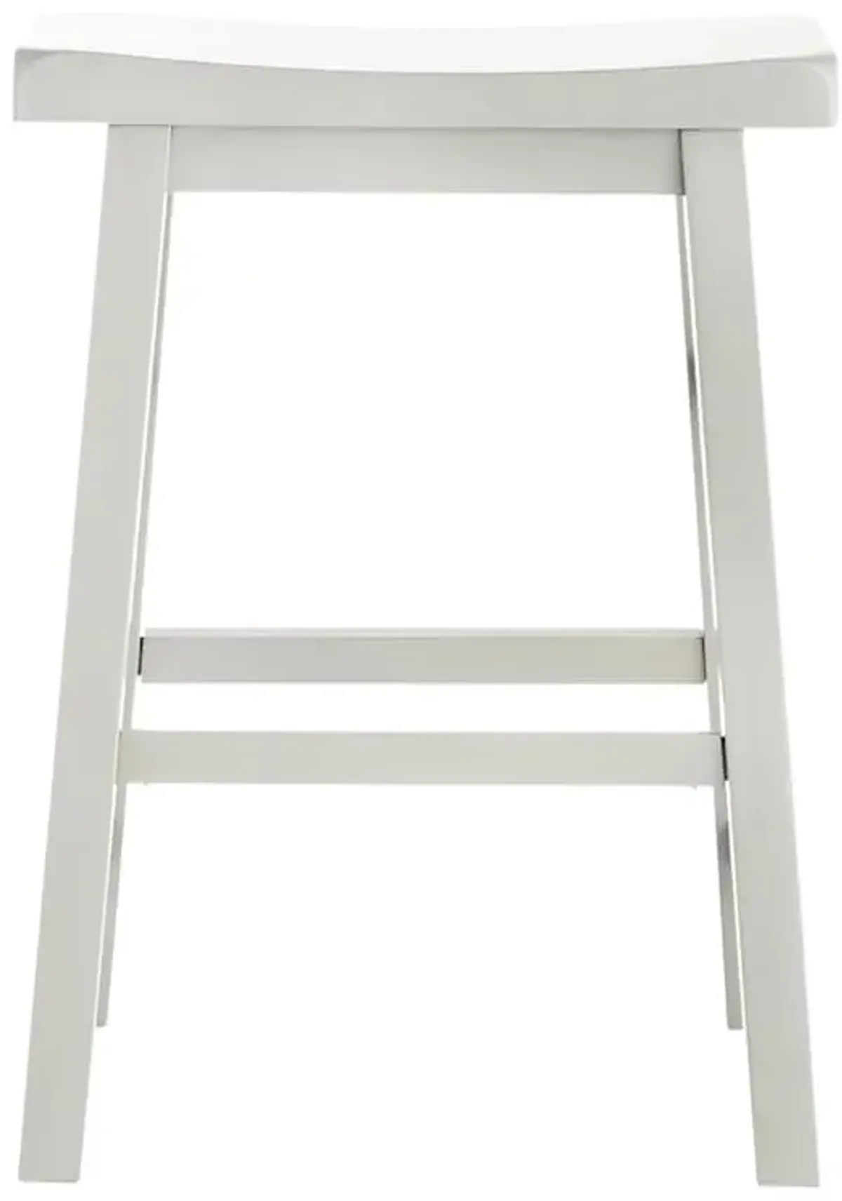 Grey Saddle Backless Counter Stool, 24"