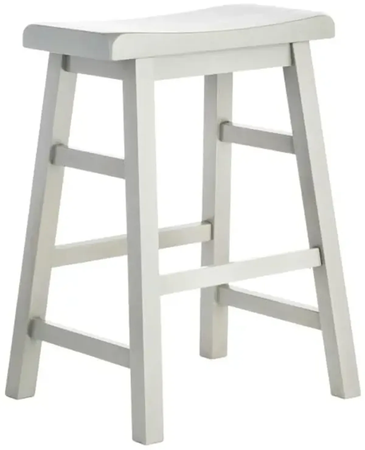 Grey Saddle Backless Counter Stool, 24"