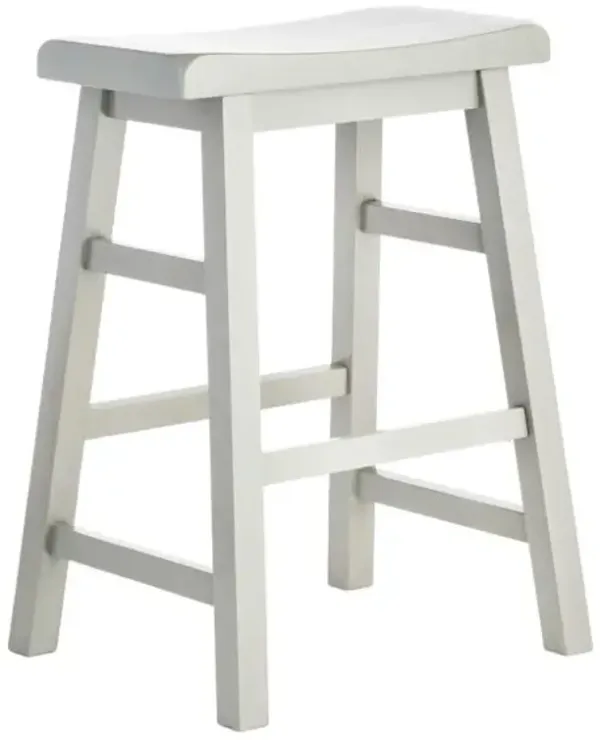 Grey Saddle Backless Counter Stool, 24"