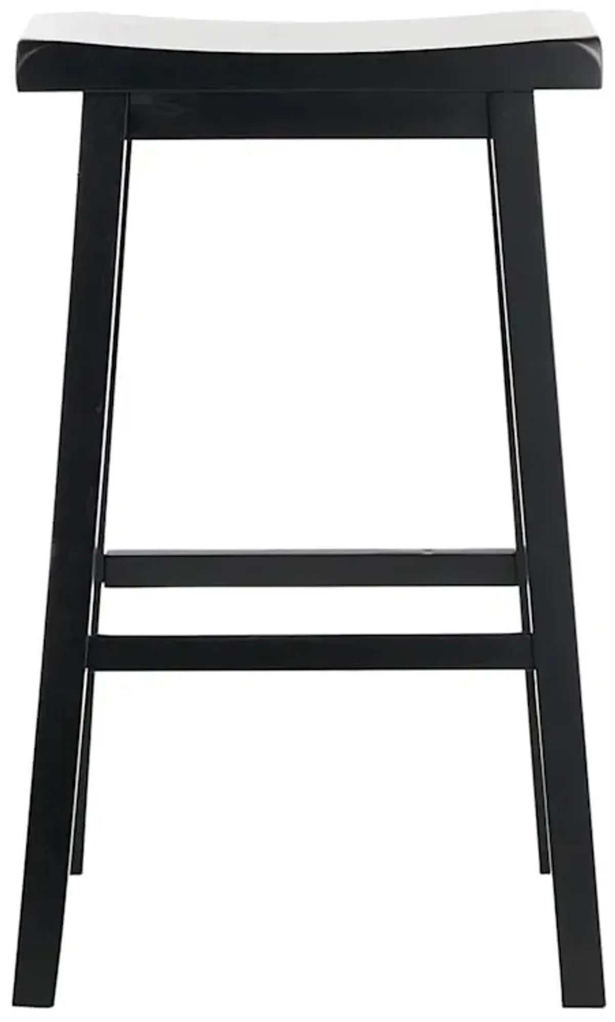 Providence Black Saddle Backless Barstool, 29"