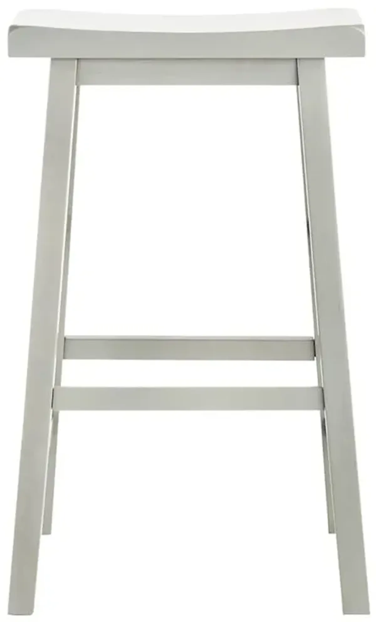 Grey Saddle Backless Barstool, 29"