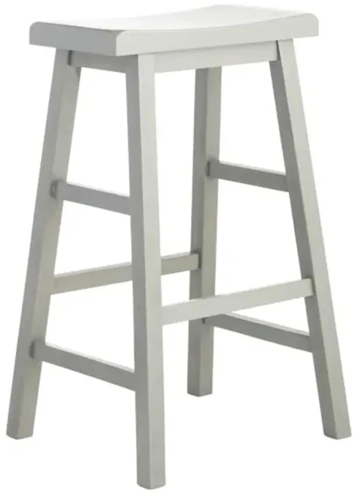 Grey Saddle Backless Barstool, 29"