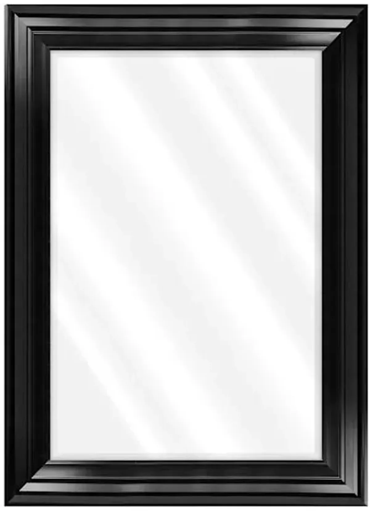 Janice Black Rectangle Wall Mirror, 31x43