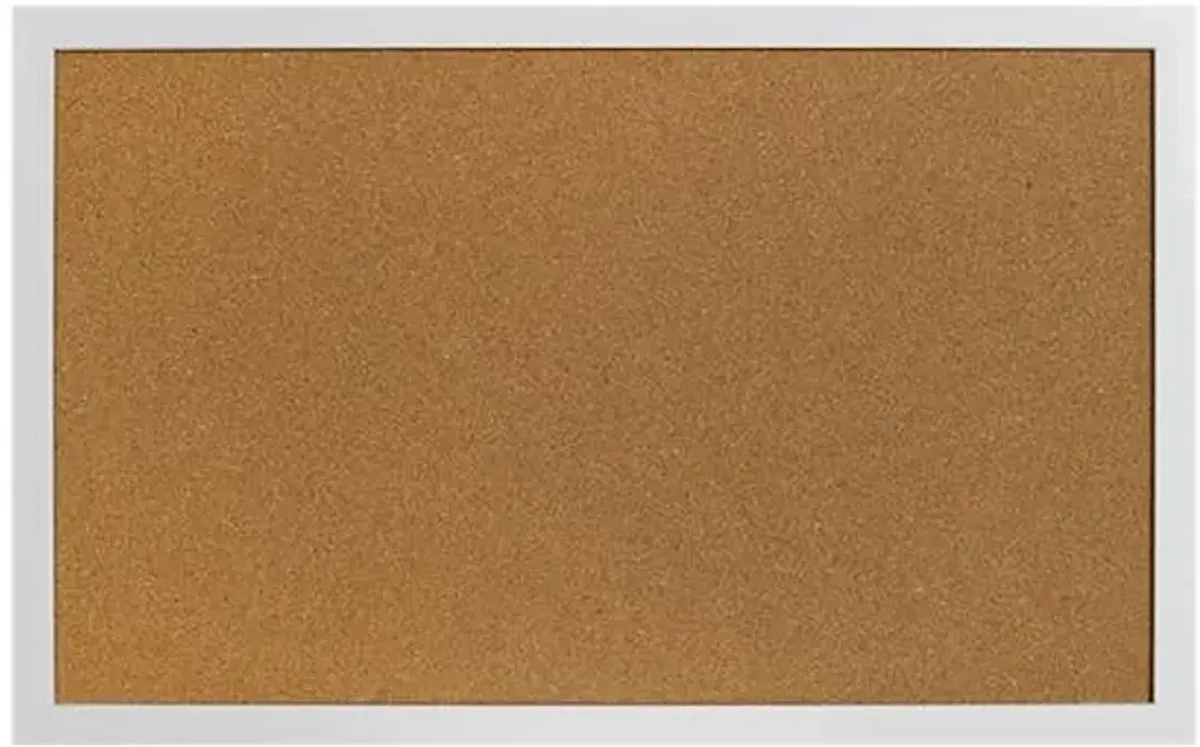 White Framed Utility Cork Board, 20x32