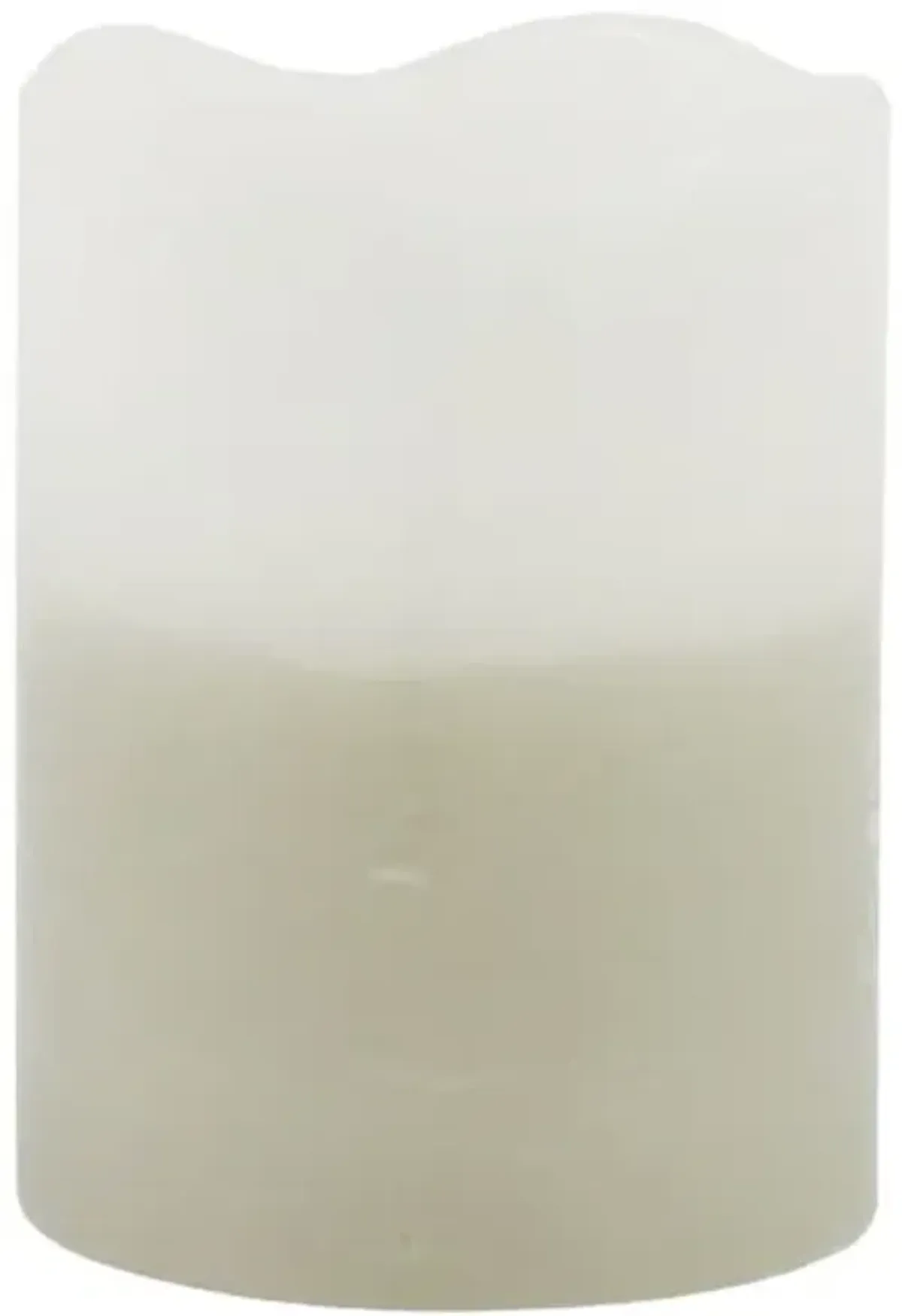 Grey Ombre Wax LED Pillar Candle with 6 Hour Timer, 3x4