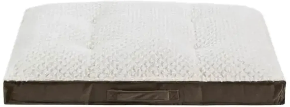 Brown Brushed Faux Fur Pet Bed, 27x36