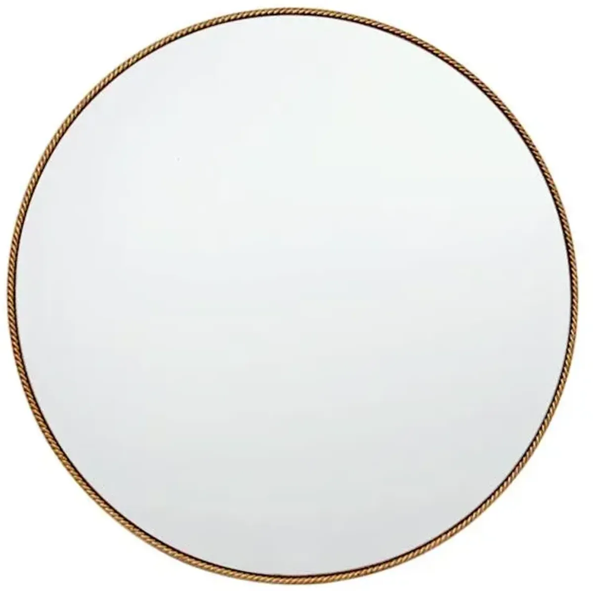 Braided Gold Framed Round Wall Mirror, 32"
