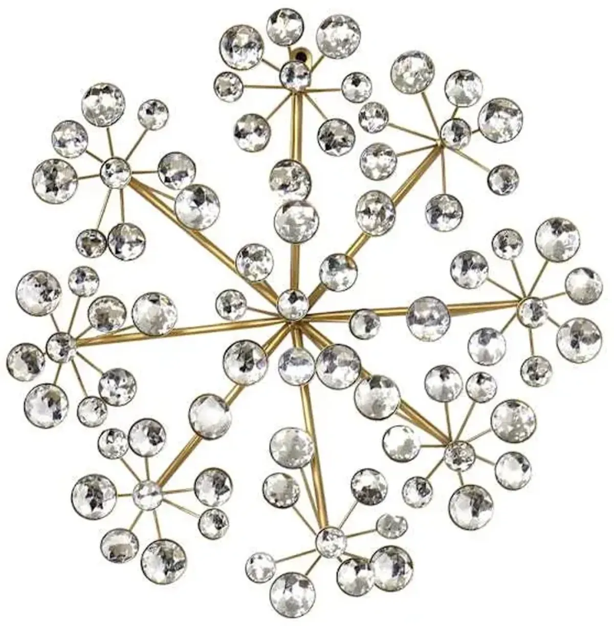 Metal Gold Starburst Wall Art, 16"