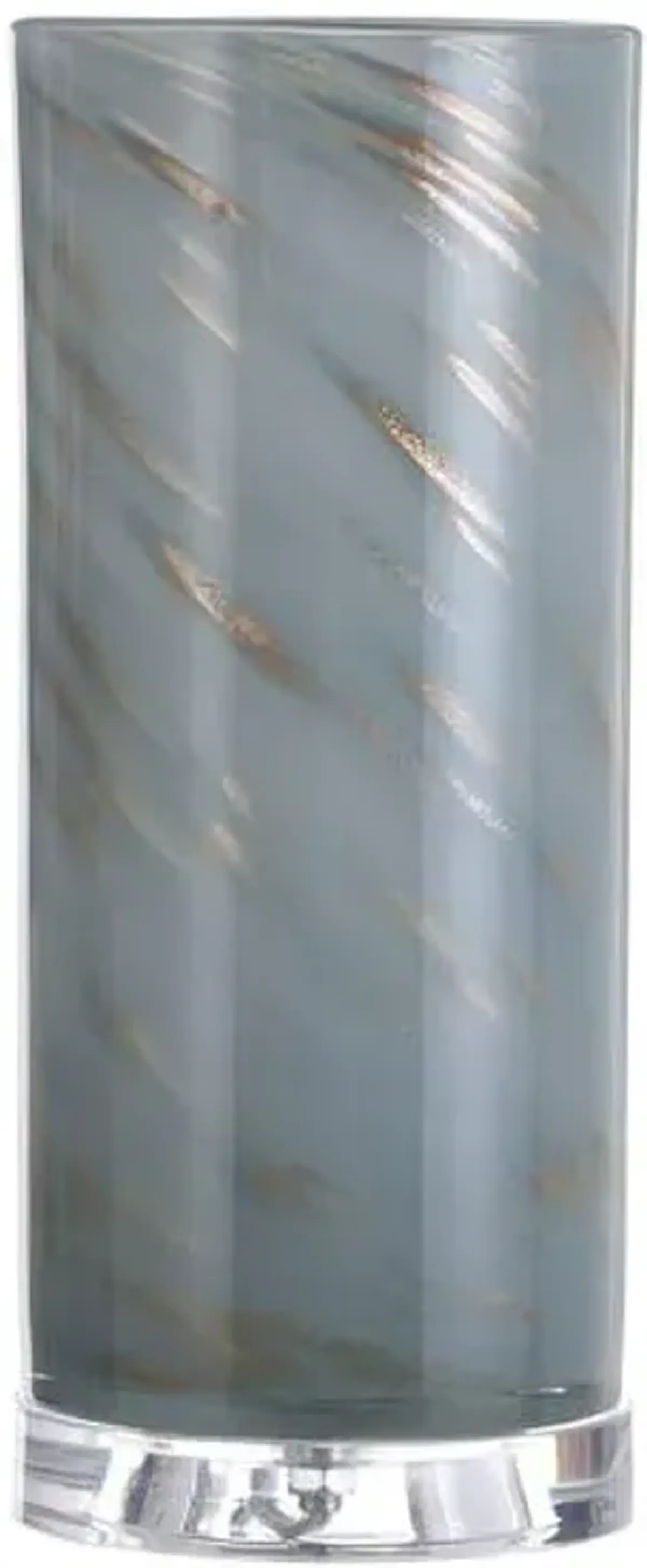 Blue Glittered Glass Uplight, 13"