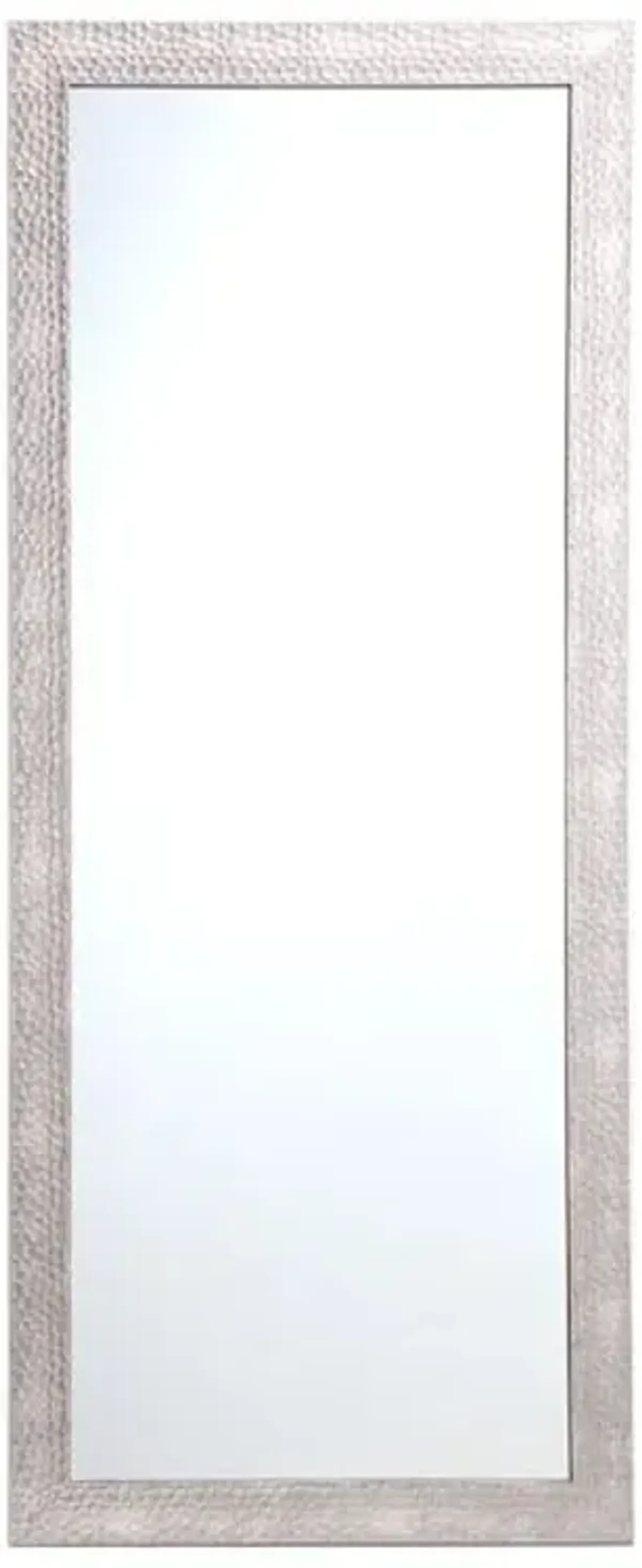 Hammered Silver Framed Leaner Mirror, 24x58