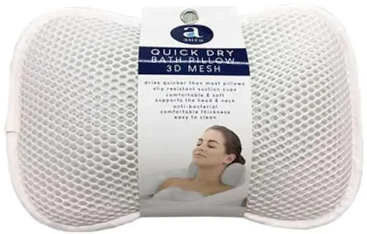 White 3D Mesh Spa Pillow, 8x11