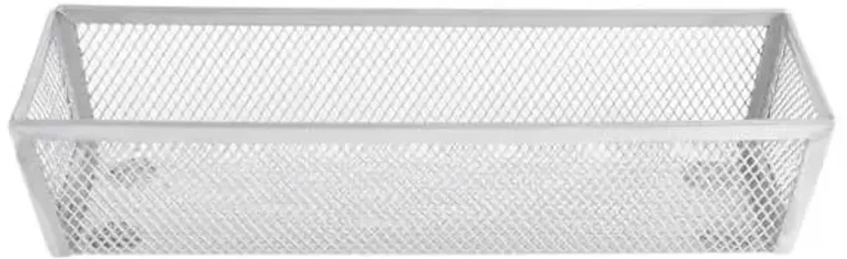 Silver Metal Mesh Organizer Drawer, 3x9