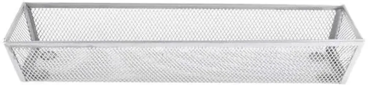 Silver Metal Mesh Organizer Drawer, 3x12