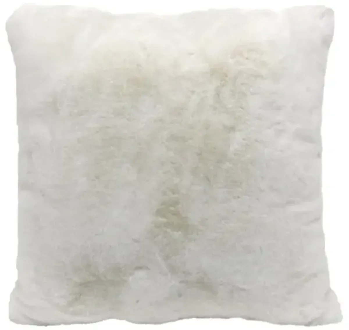 Bristol White Faux Fur Oversized Pillow, 24"