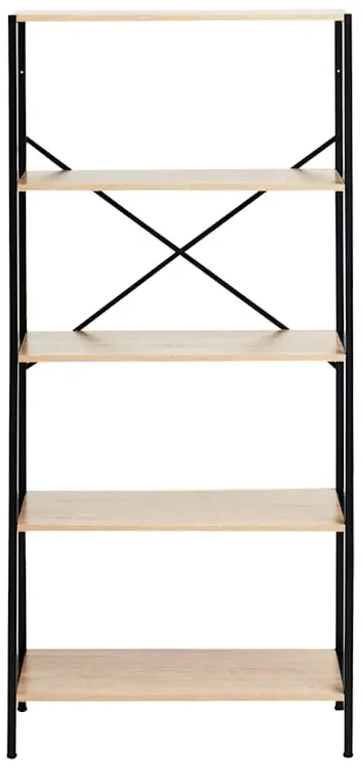 Honeybloom 4-Tier Burnaby Wood & Metal Bookshelf